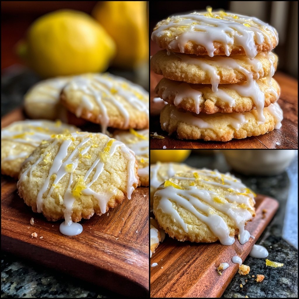 Spring Lemon Glazed Sugar Cookies