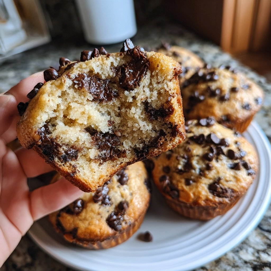Healthy Chocolate Chip Muffins