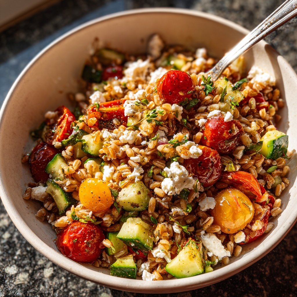 Healthy Lunch Farro Salad