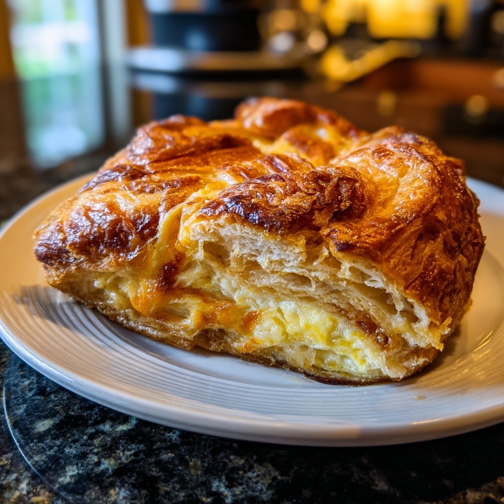 Breakfast Croissant Casserole