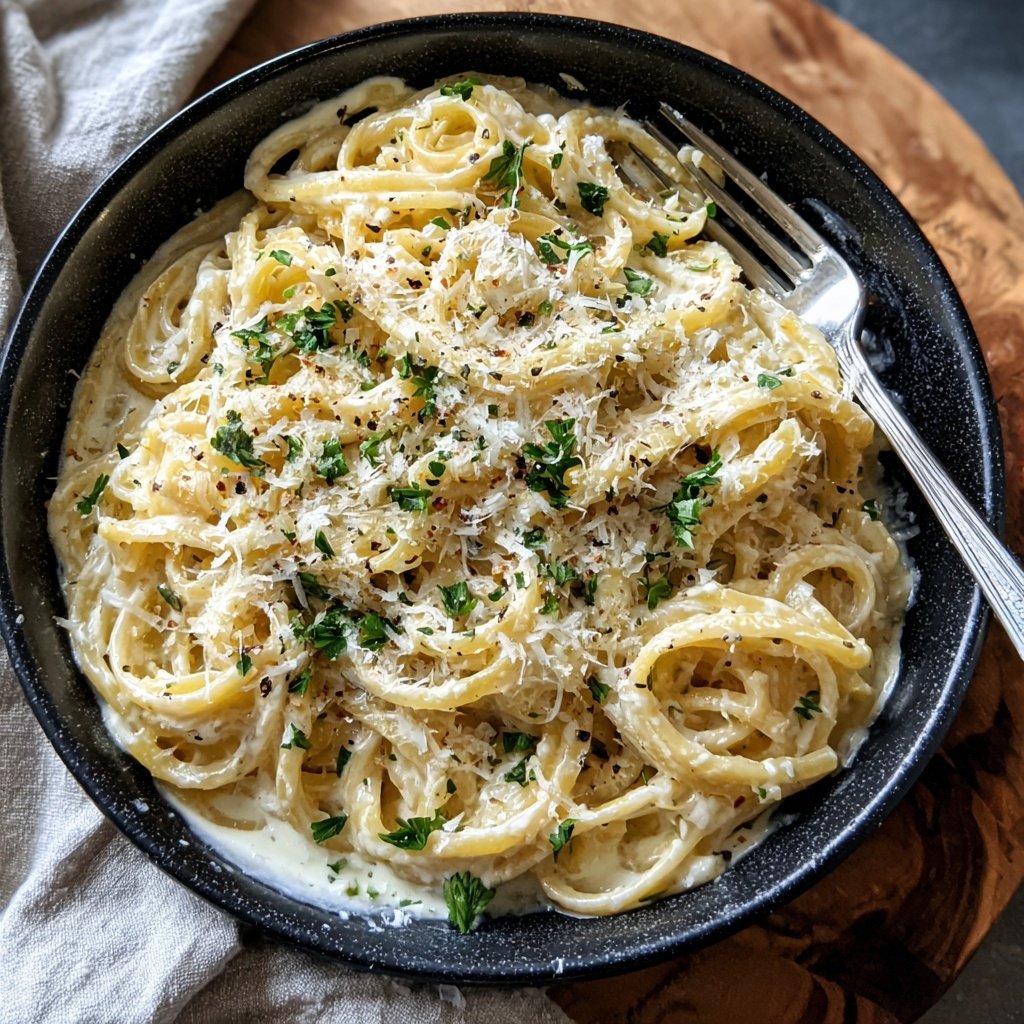 Champagne Cream Pasta with Parmesan