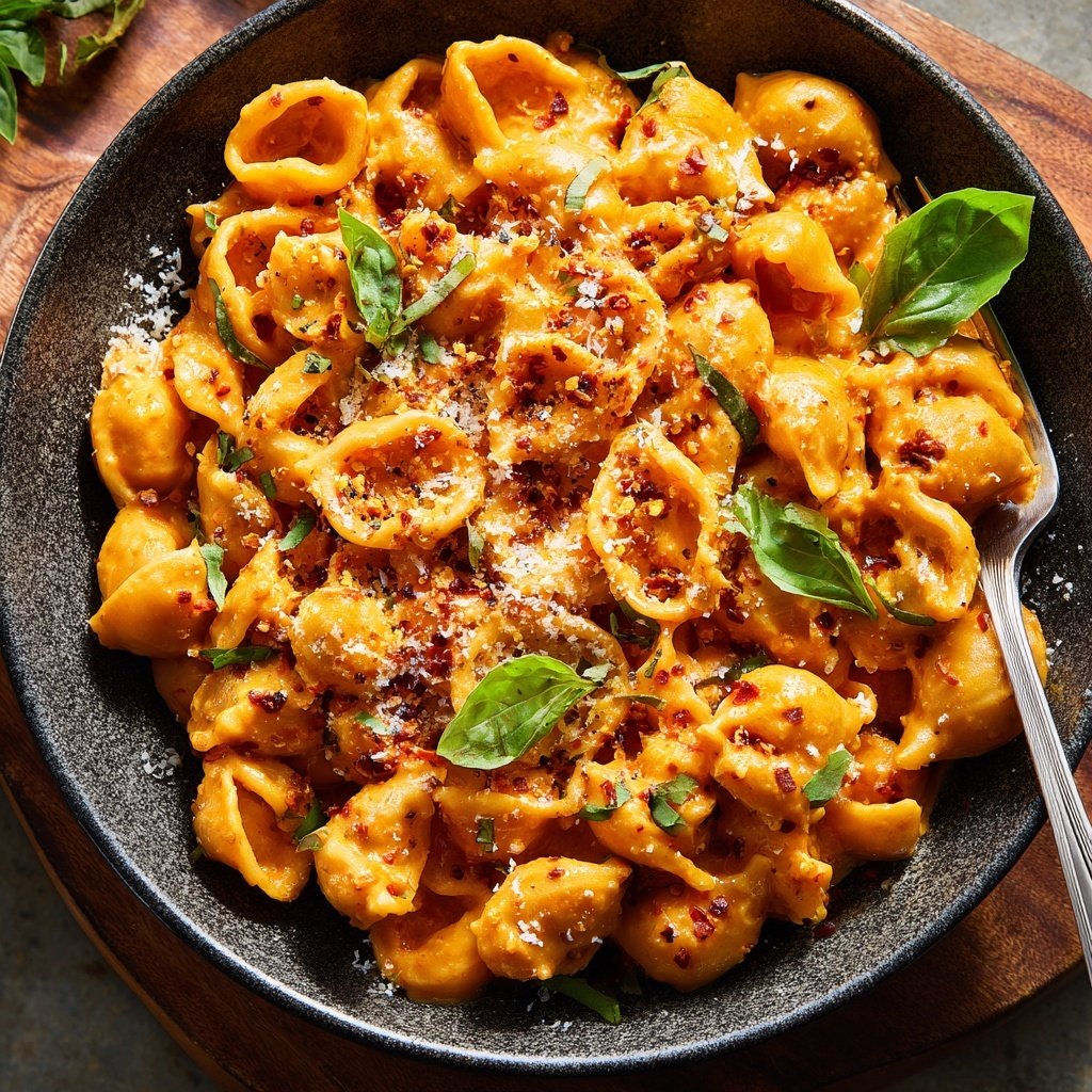 Creamy Tomato Lentil Pasta
