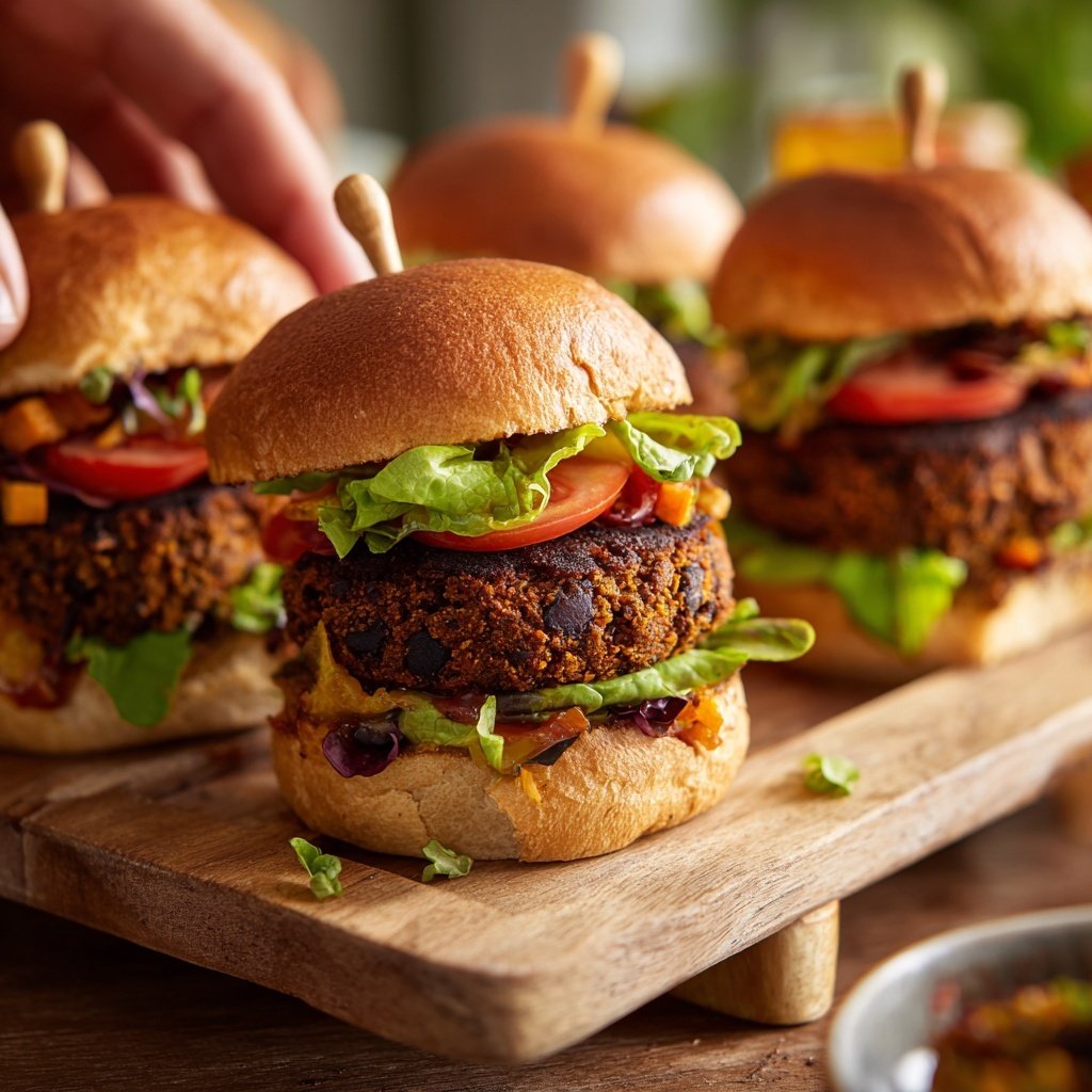 Super Bowl Food Veggie Slider Platter