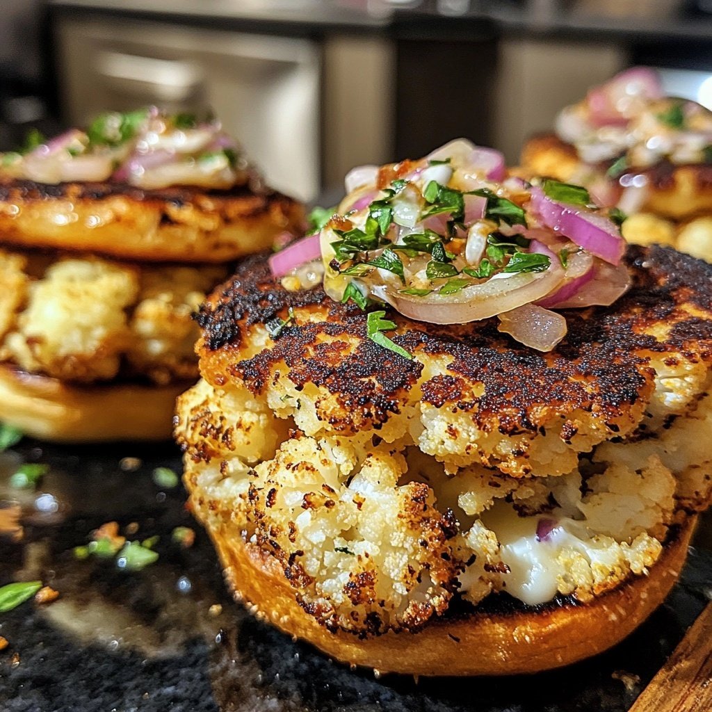 Sliders with Crispy Cauliflower