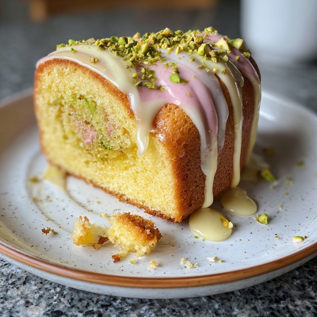Mini Heart Cake with Lemon Pistachio Cream