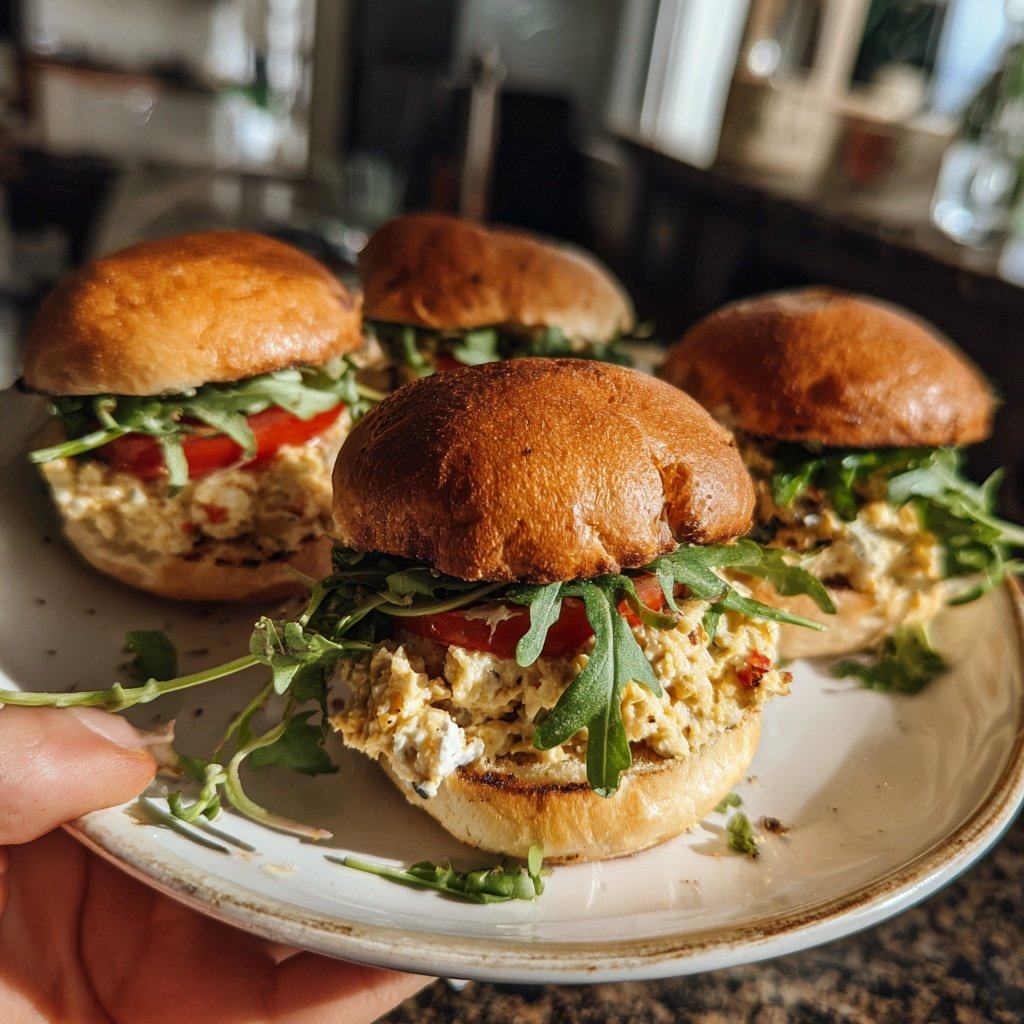 Sliders with Chickpea Smash
