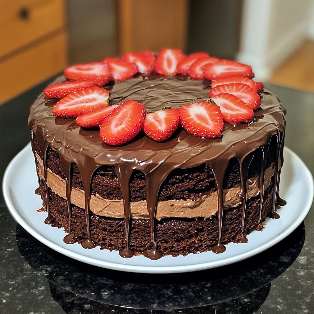 Strawberry Chocolate Cake