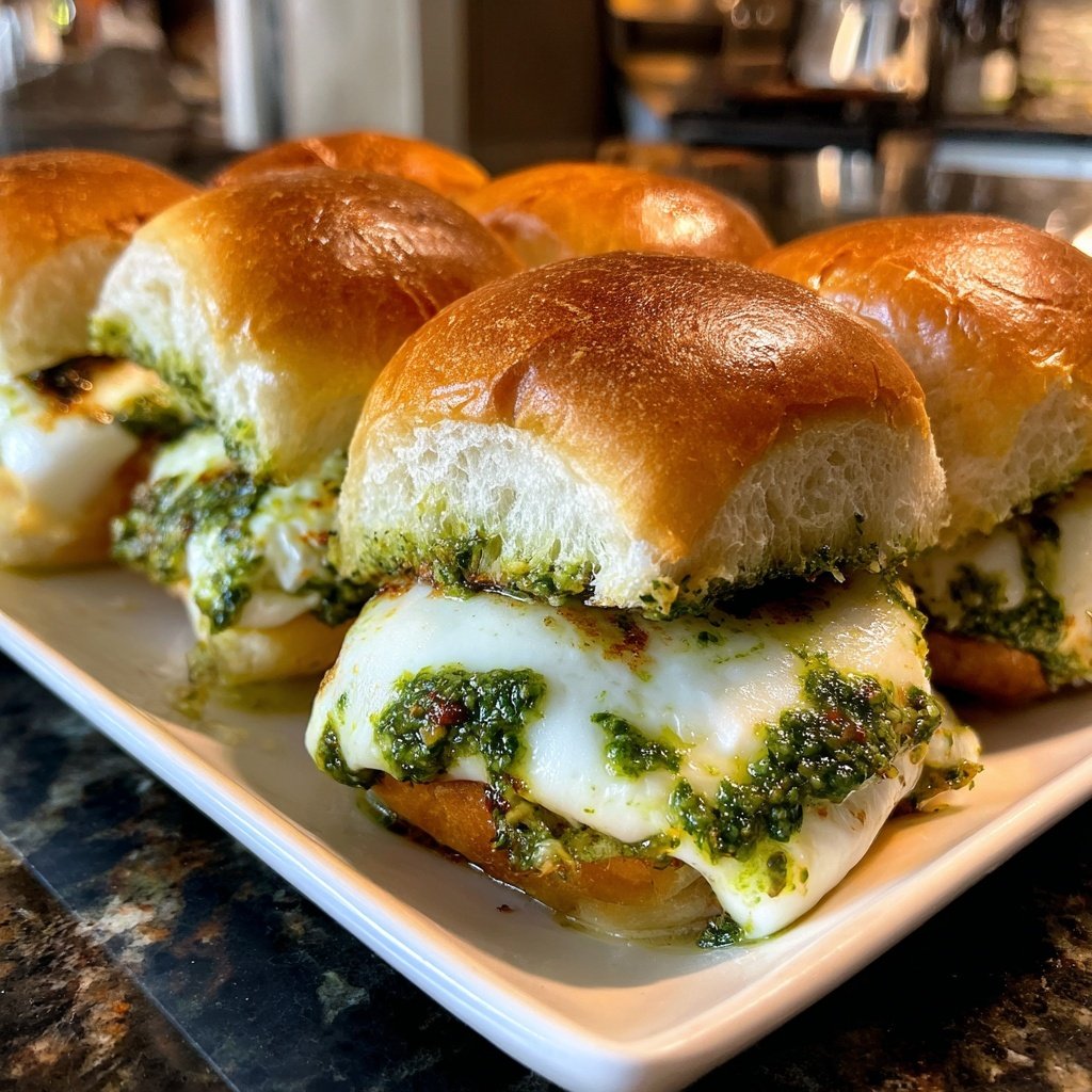 Pesto Mozzarella Sliders