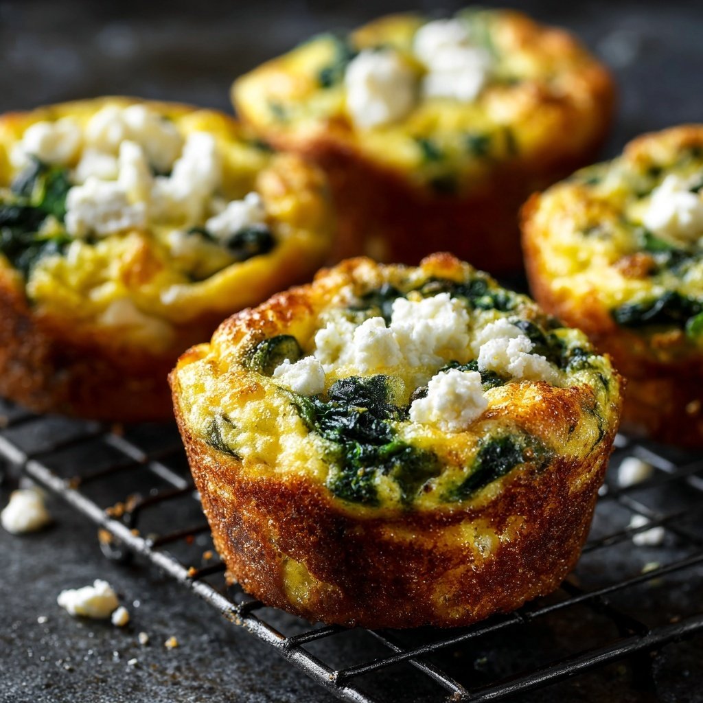 Breakfast Spinach And Feta Egg Muffins