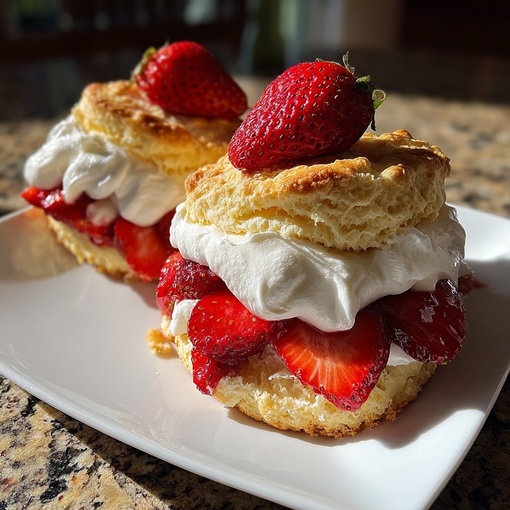 Classic Strawberry Shortcake With Biscuits