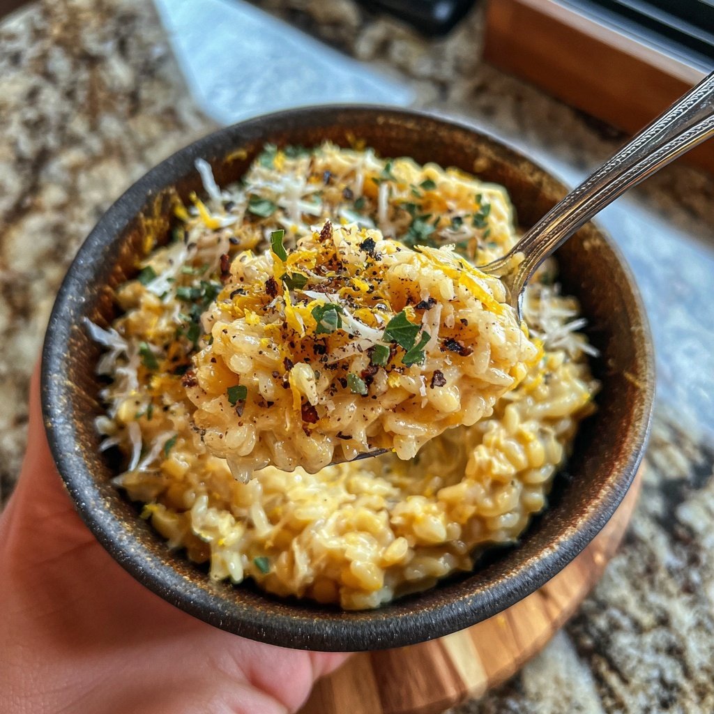 Creamy Lemon Lentil Rice Bowl